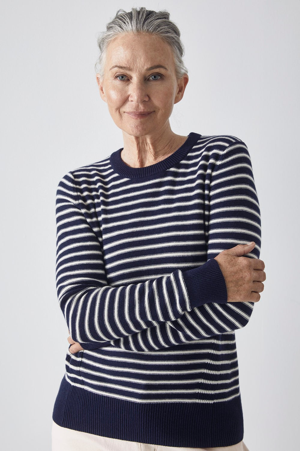 Merino Cotton Stripe Knit