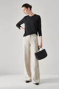 Linen Cotton Long Sleeve T-Shirt