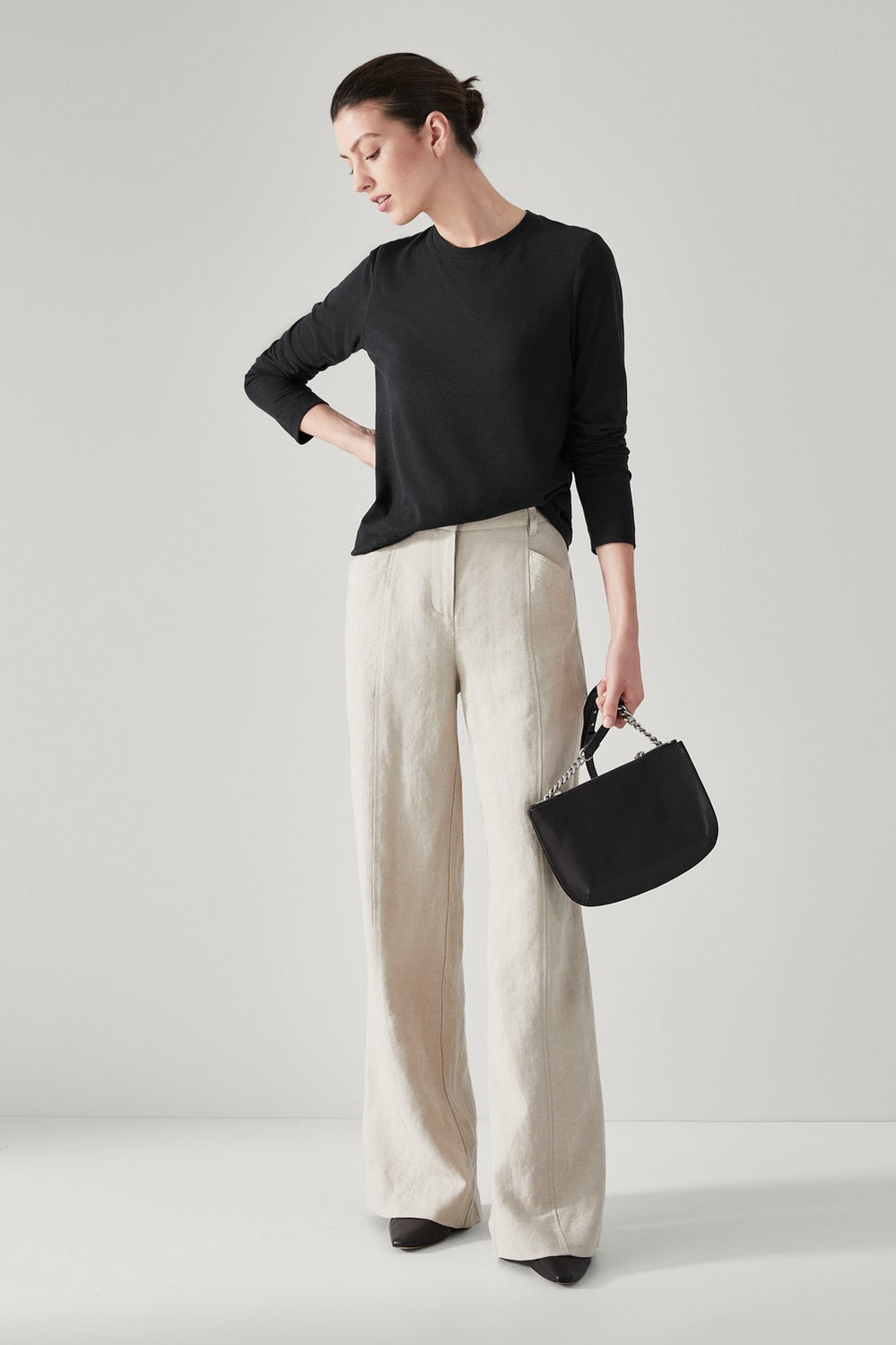 Linen Cotton Long Sleeve T-Shirt