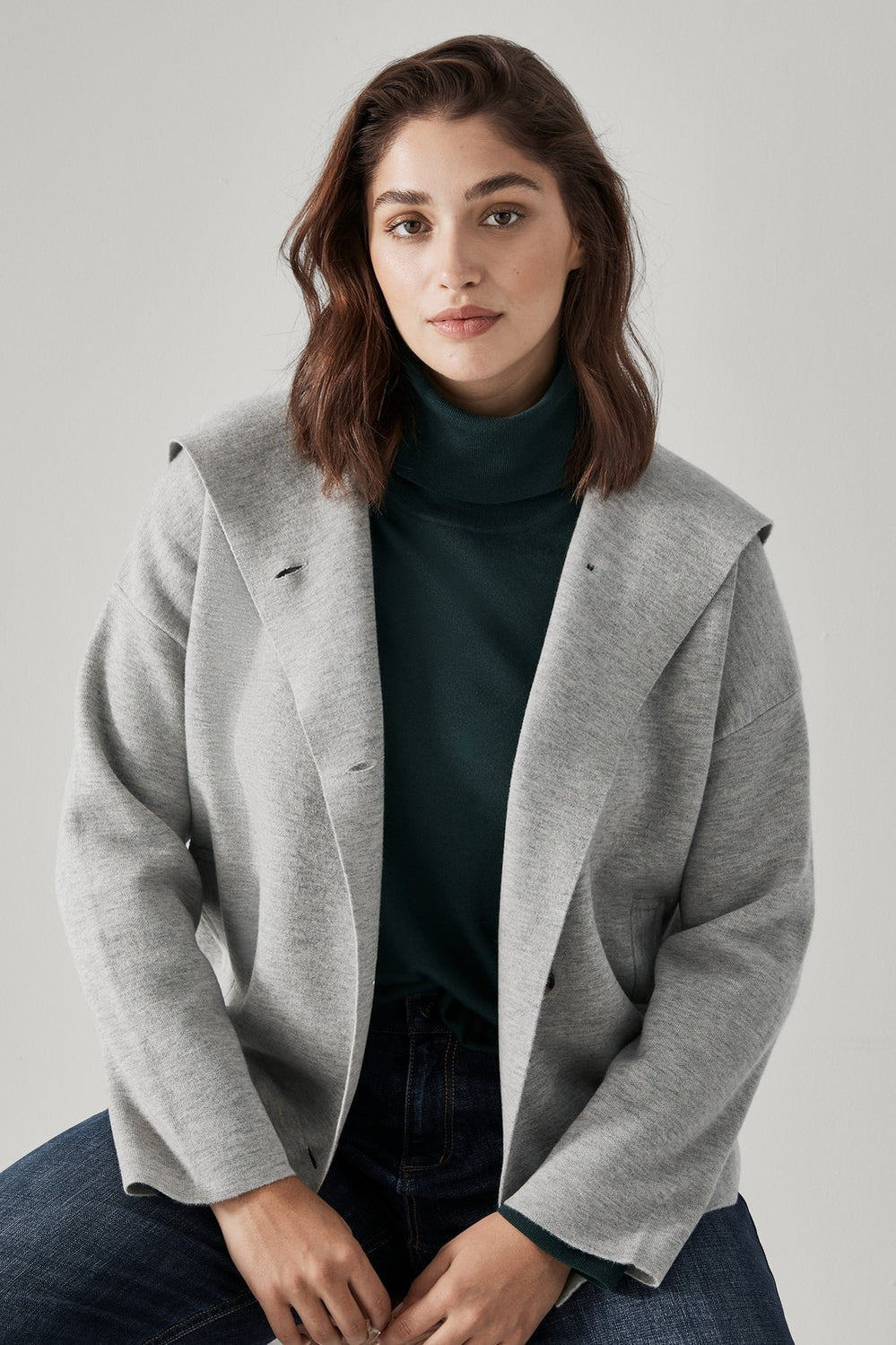 Merino Blend Waterfall Jacket