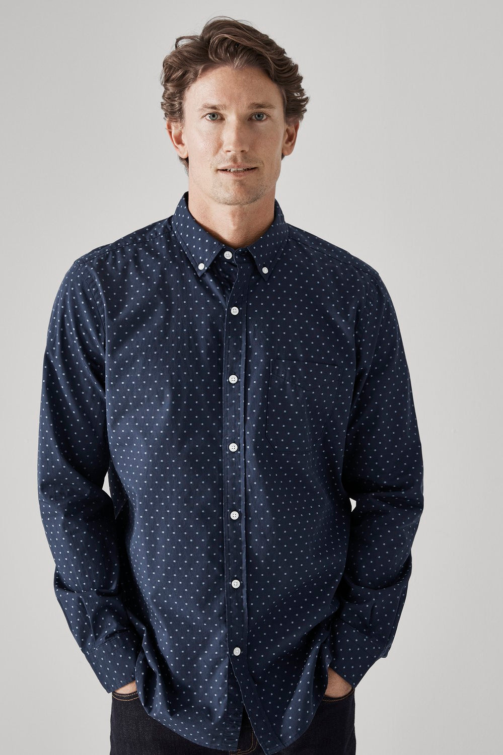 Cotton Clipped Dobby Shirt
