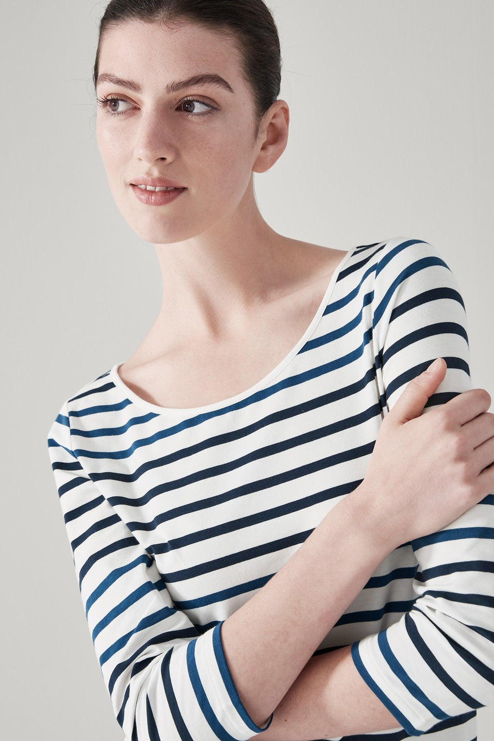 Organic Cotton Multi Stripe Half Sleeve T-Shirt