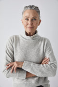 Merino Blend Mock Neck Pullover