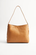 Leather Triple Compartment Hobo Bag