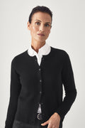Merino Cashmere Crew Cardigan