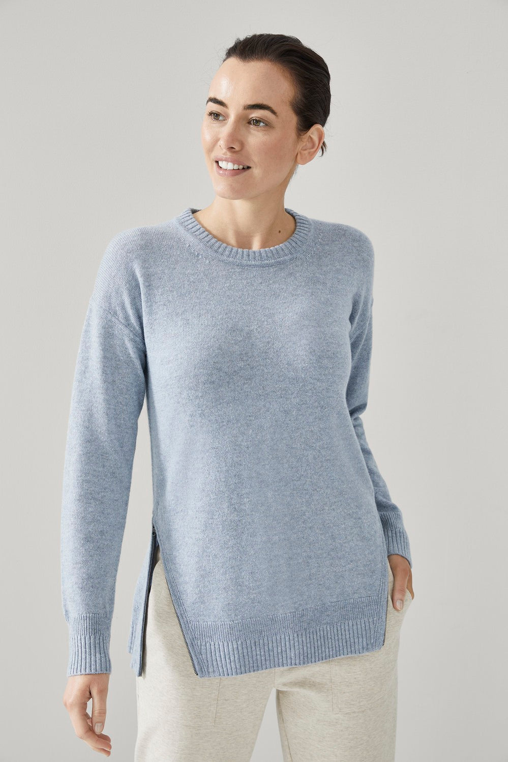 Wool Zip Detail Pullover