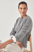 Cotton Cashmere Side Detail Knit