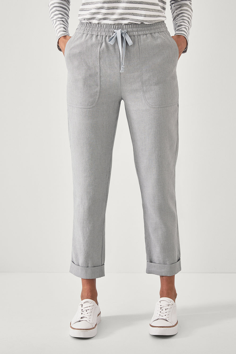 French Linen Cotton Pull On Jogger