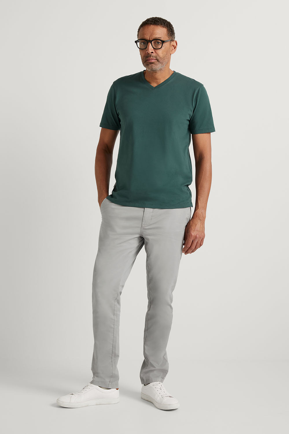 Cotton V Neck T-Shirt