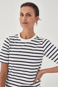 Cotton Half Sleeve Stripe T-Shirt