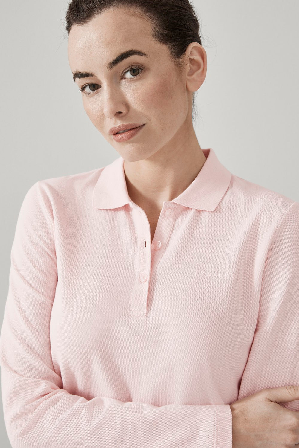 Cotton Pique Long Sleeve Logo Polo