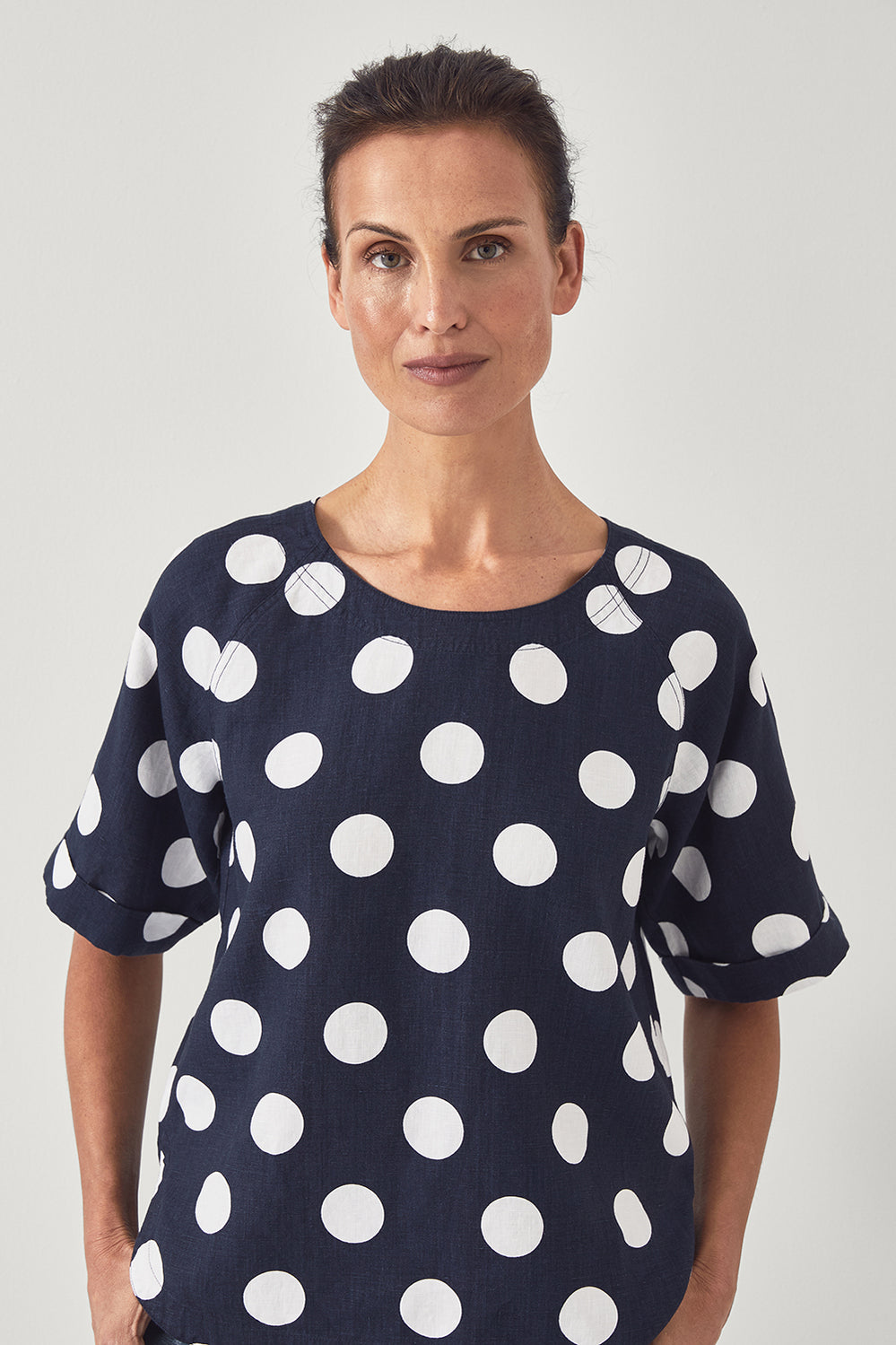 Linen Oversized Spot Top