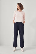 Cotton 3/4 Sleeve Fine Stripe T-Shirt