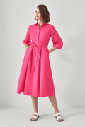 Cotton Poplin Shirt Dress