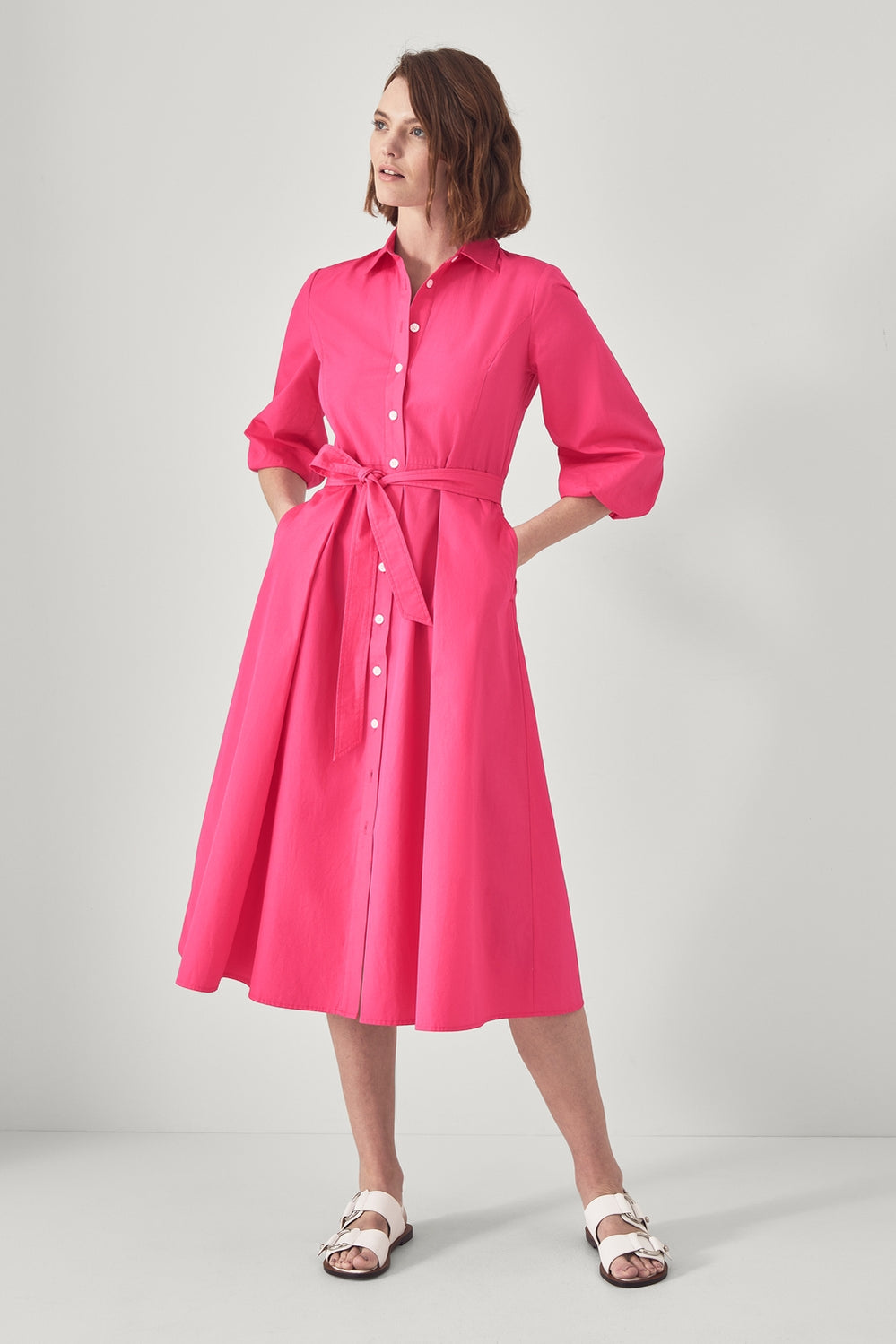 Cotton Poplin Shirt Dress