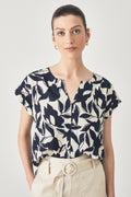 Linen Tangled Floral Top