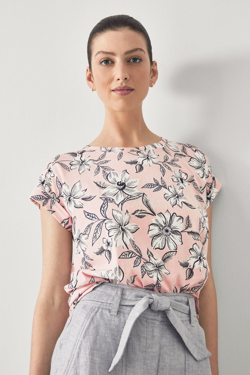 Pima Sketch Floral T-Shirt