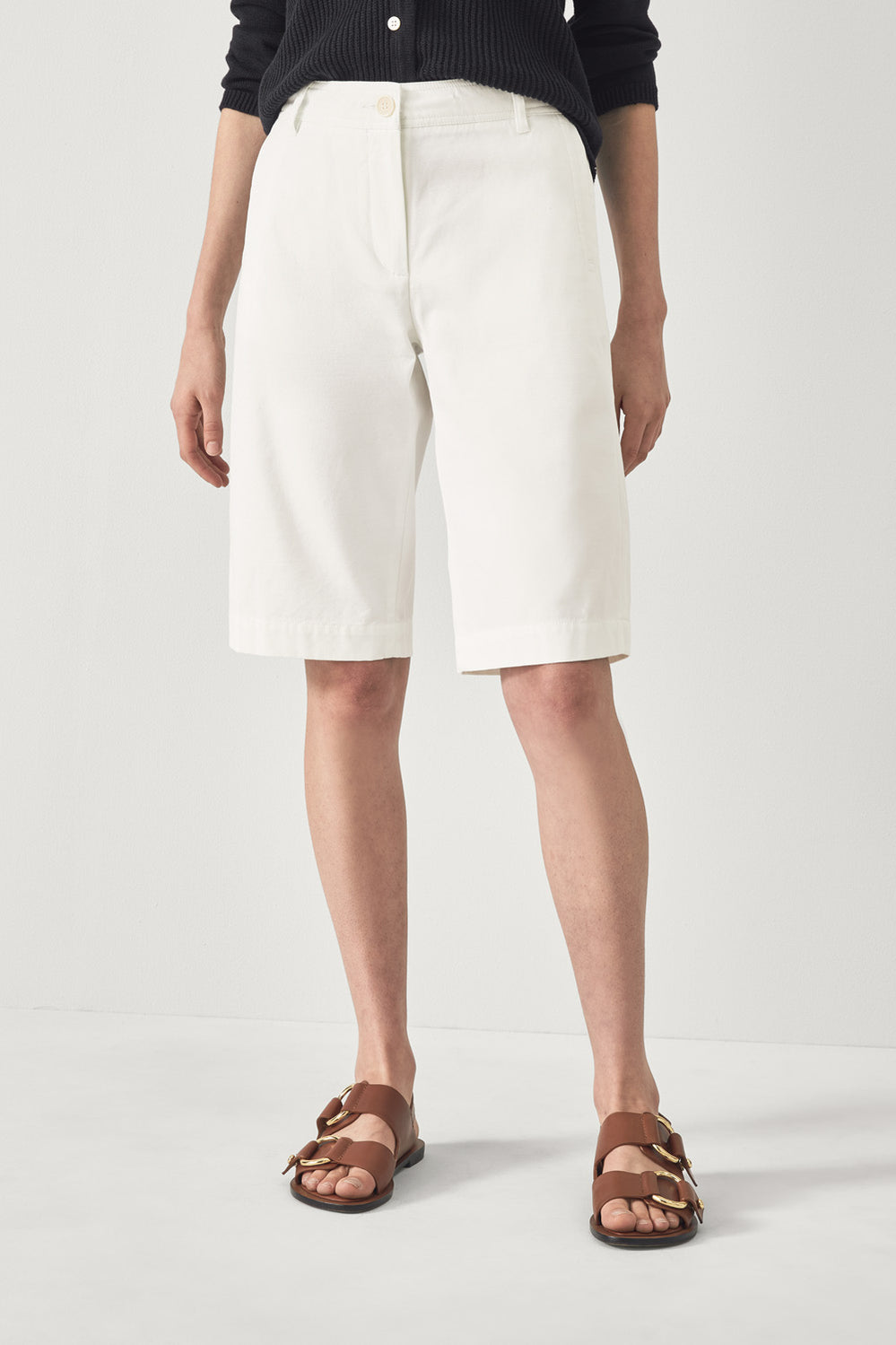 Cotton Stretch Longline Short
