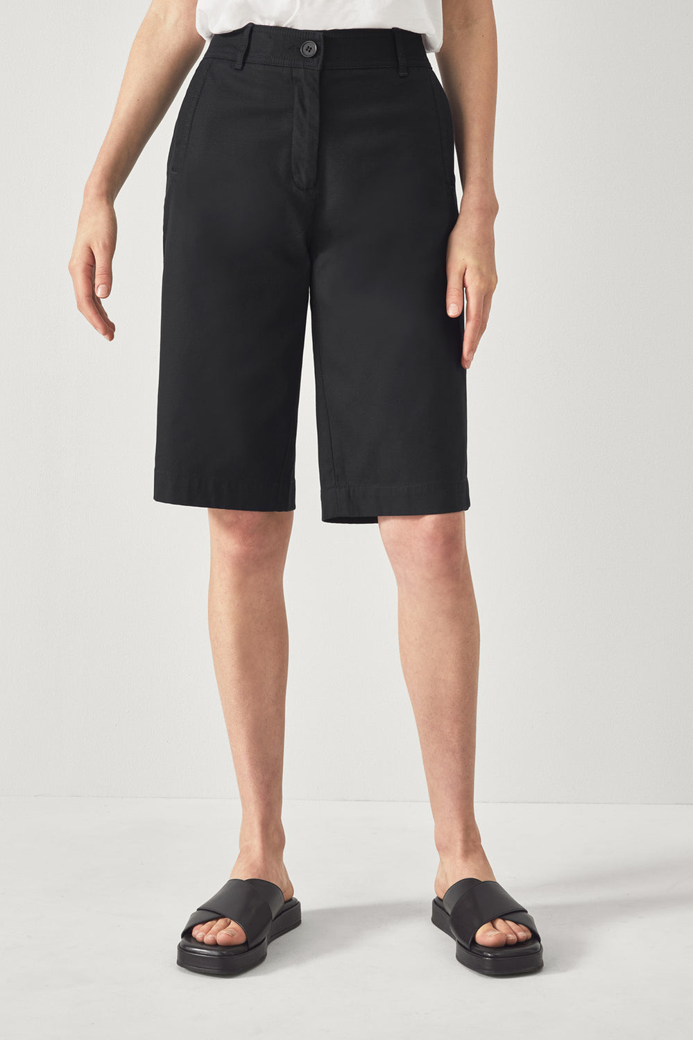 Cotton Stretch Longline Short