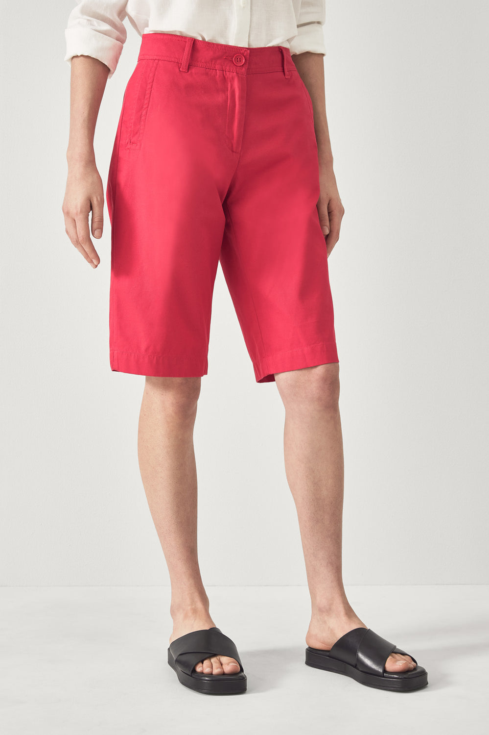 Cotton Stretch Longline Short