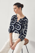 Crinkle Batik Spot Blouse