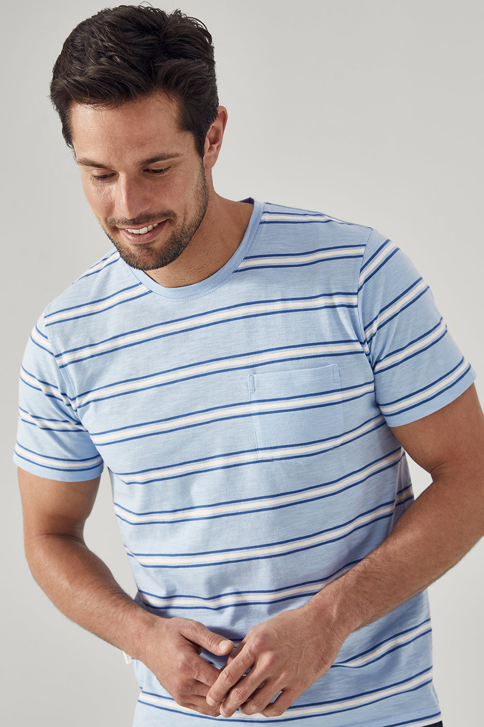 Cotton Wide Stripe T-Shirt