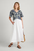 Calypso Floral Flutter Sleeve Top