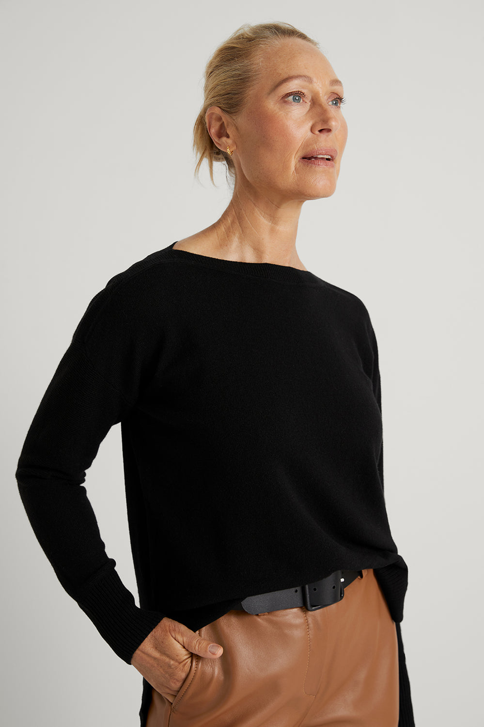 Merino Boat Neck Pullover