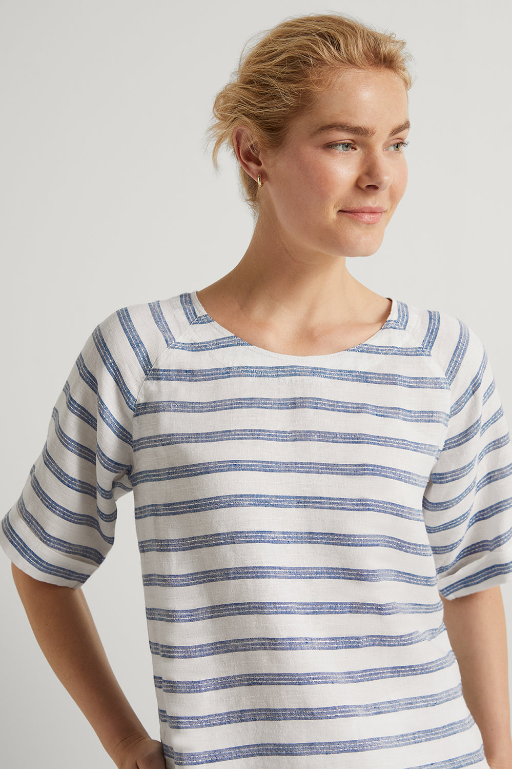 Linen Yarn Dyed Stripe Top