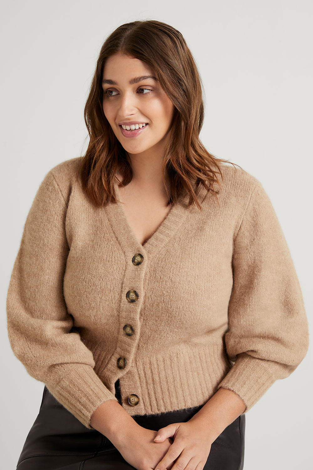 Alpaca Bell Sleeve Cardigan