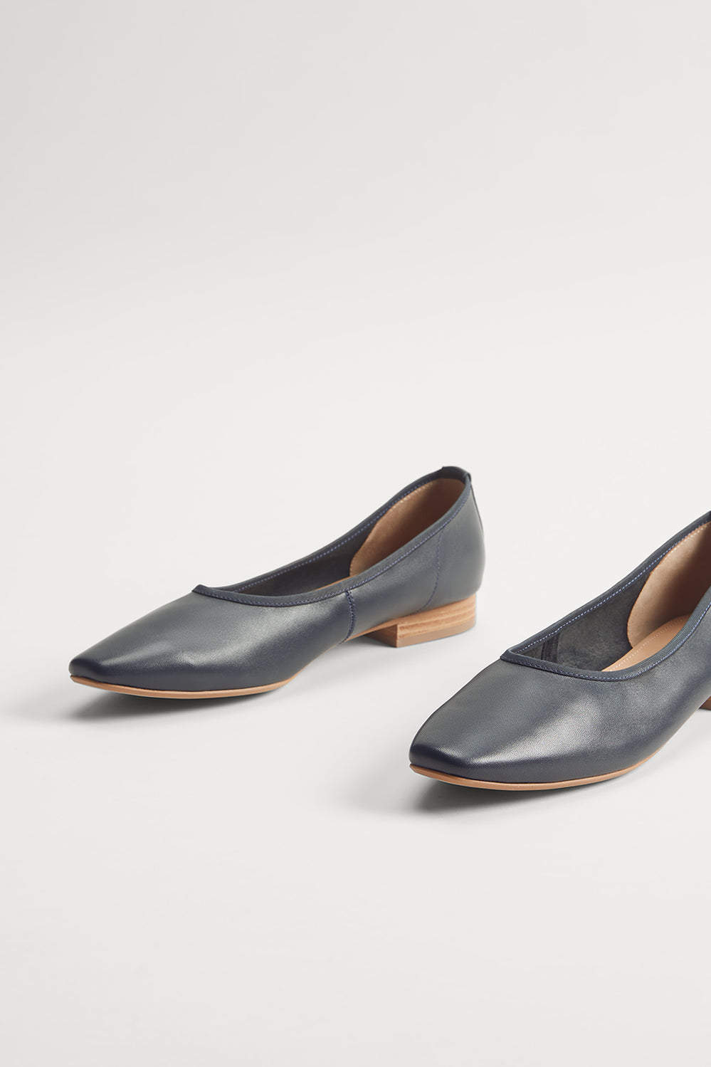 Leather Elastic Back Ballet Flat