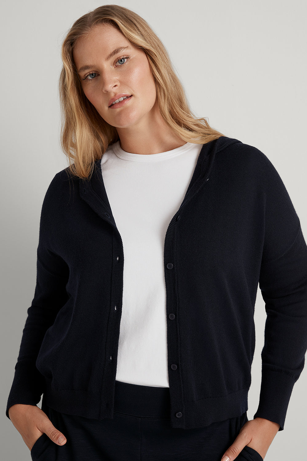 Merino Hooded Cardigan