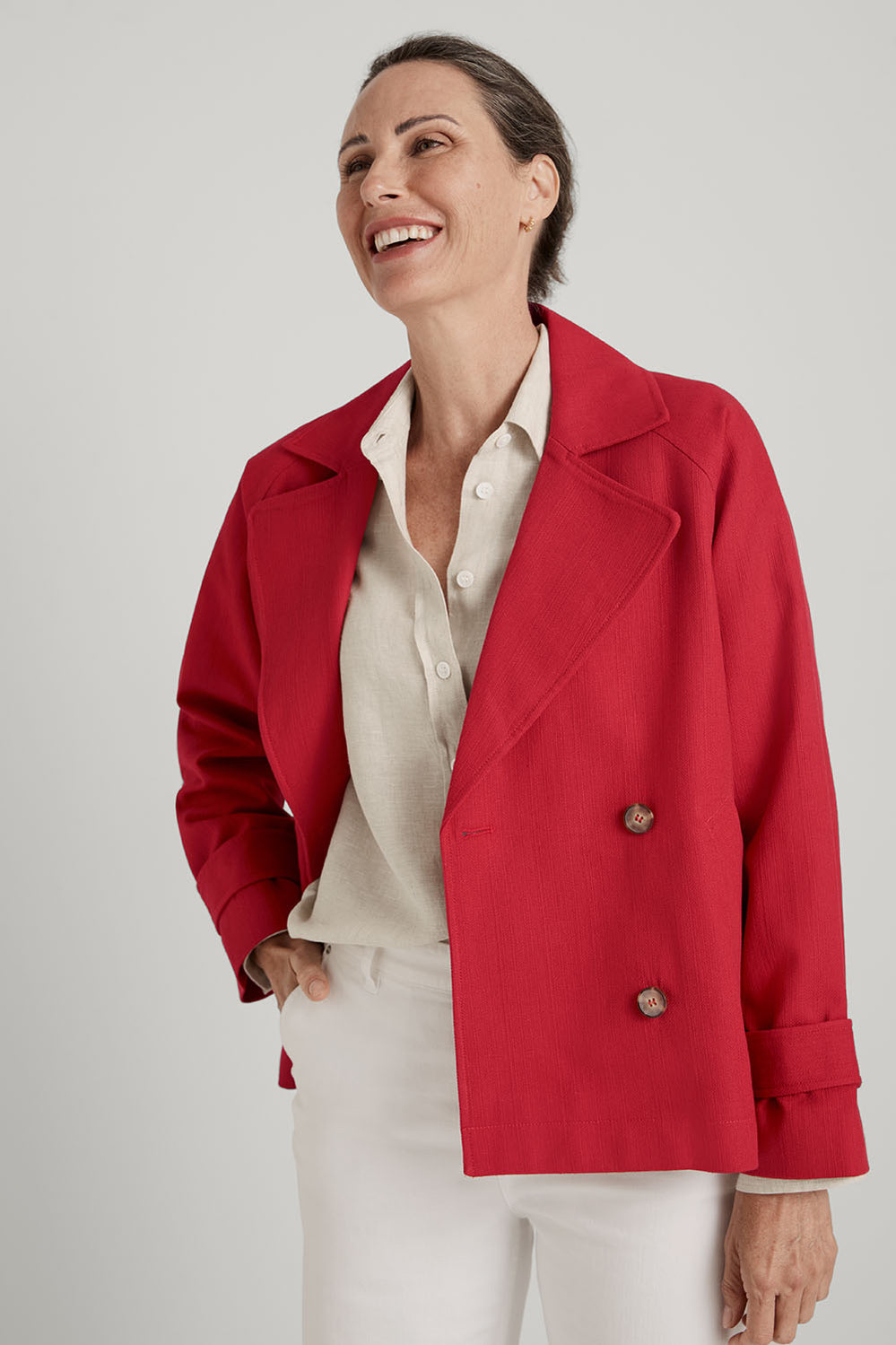 Cotton Linen Swing Jacket