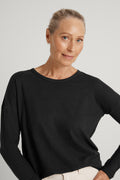 Linen Cotton Relaxed Long Sleeve T-Shirt