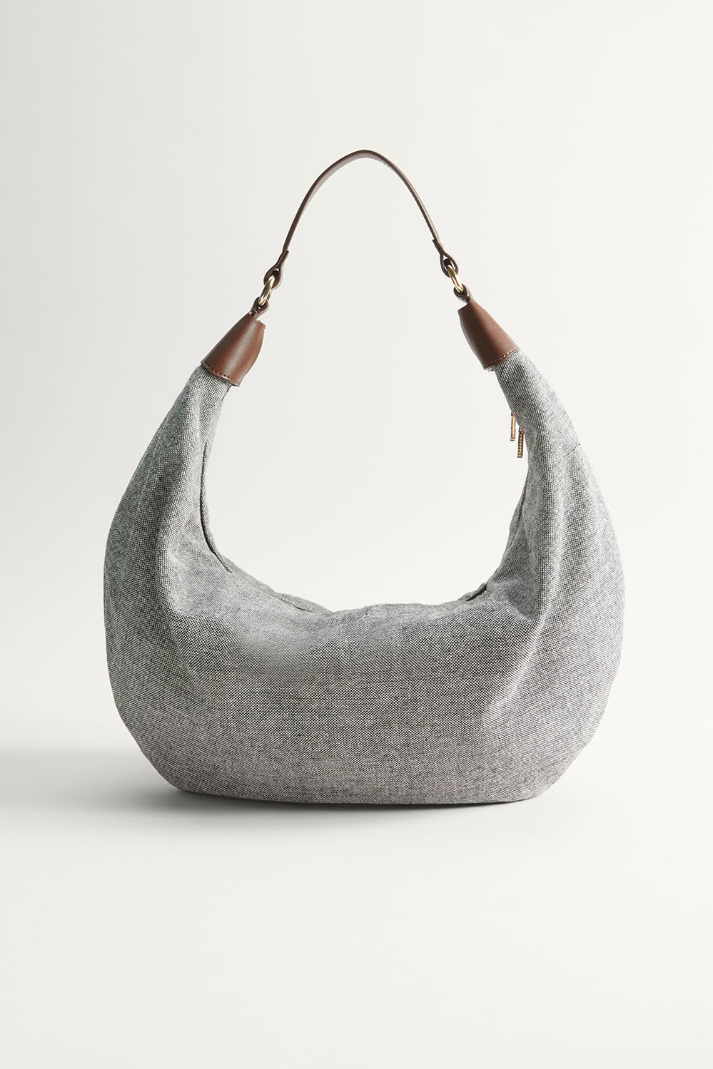Textile Crescent Slouchy Bag