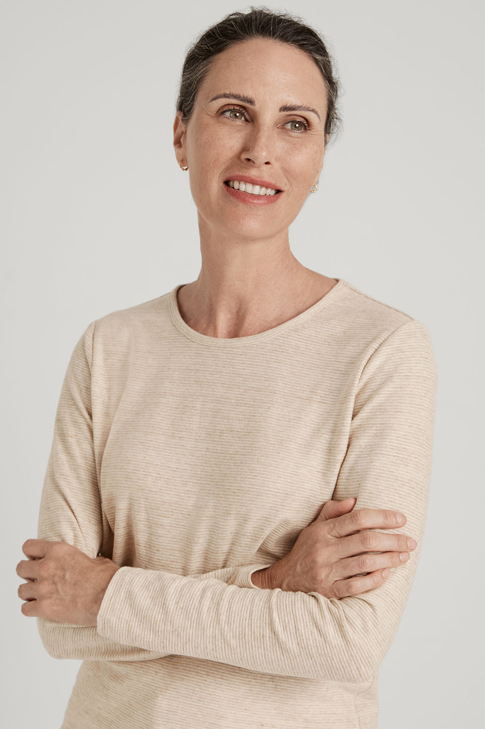 Cotton Ottoman Textured Long Sleeve T-Shirt