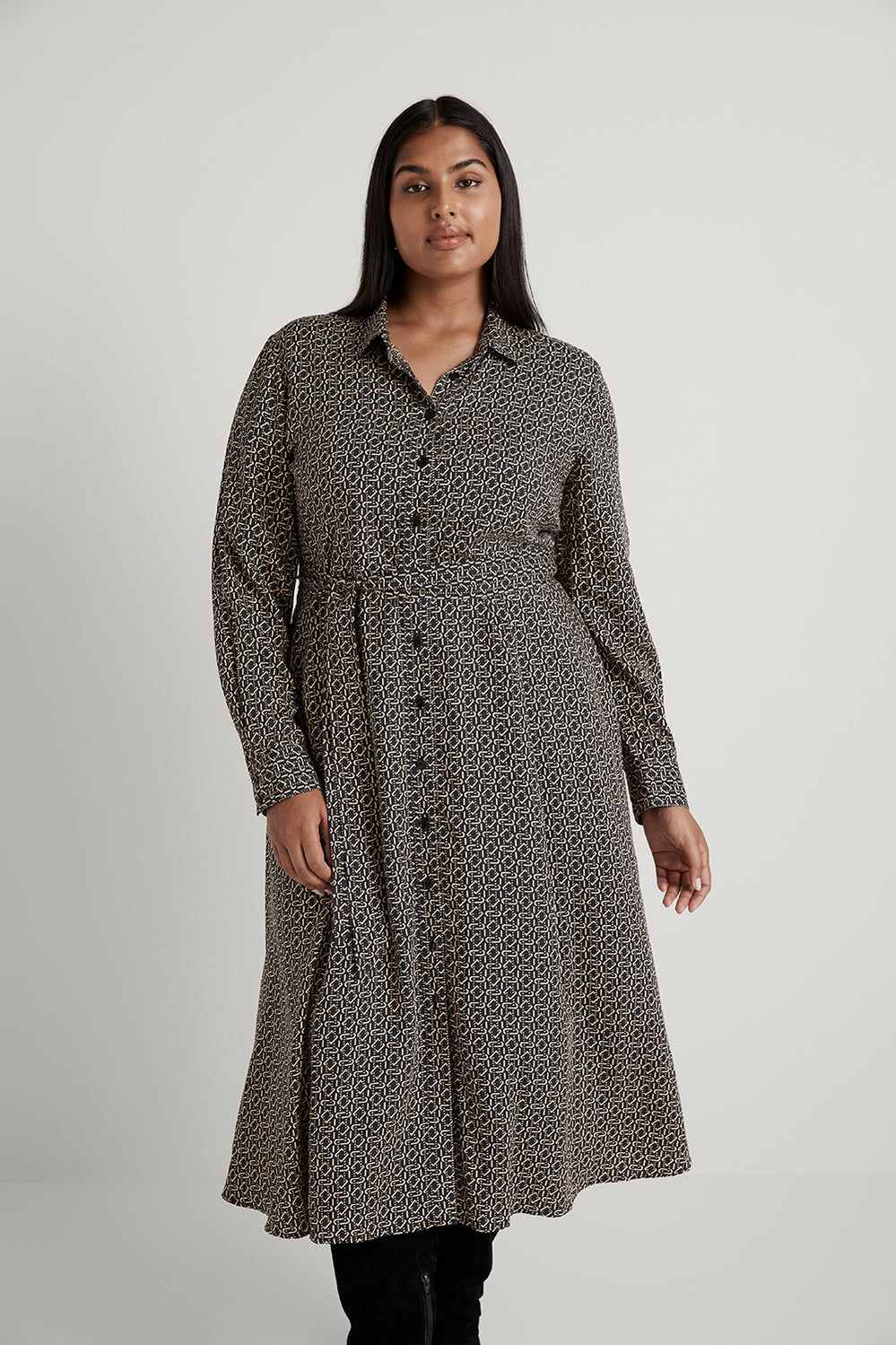 Modal Geo Chain Print Dress