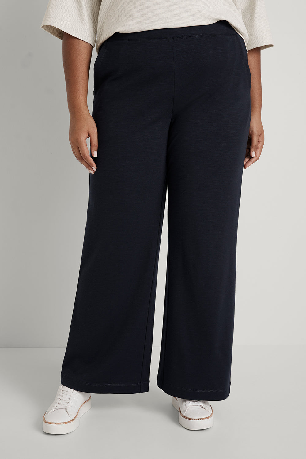 Ponte Wide Leg Relaxed Pant