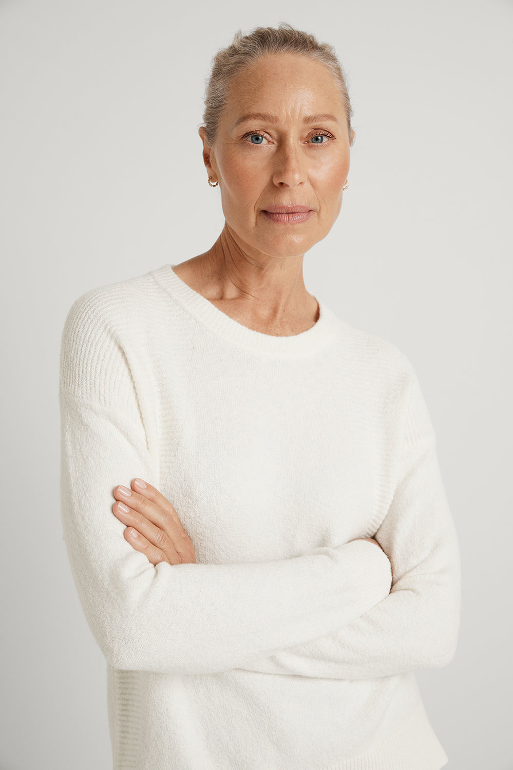 Crew Neck Stitch Detail Pullover