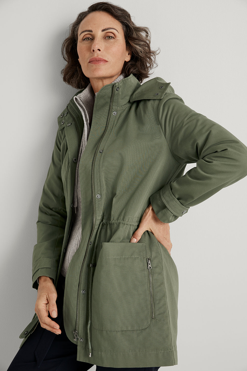 Cotton Ottoman Hooded Anorak
