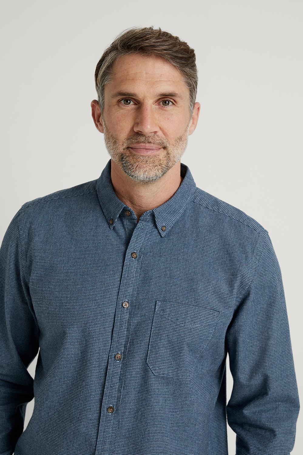 Regular Brushed Puppytooth Shirt