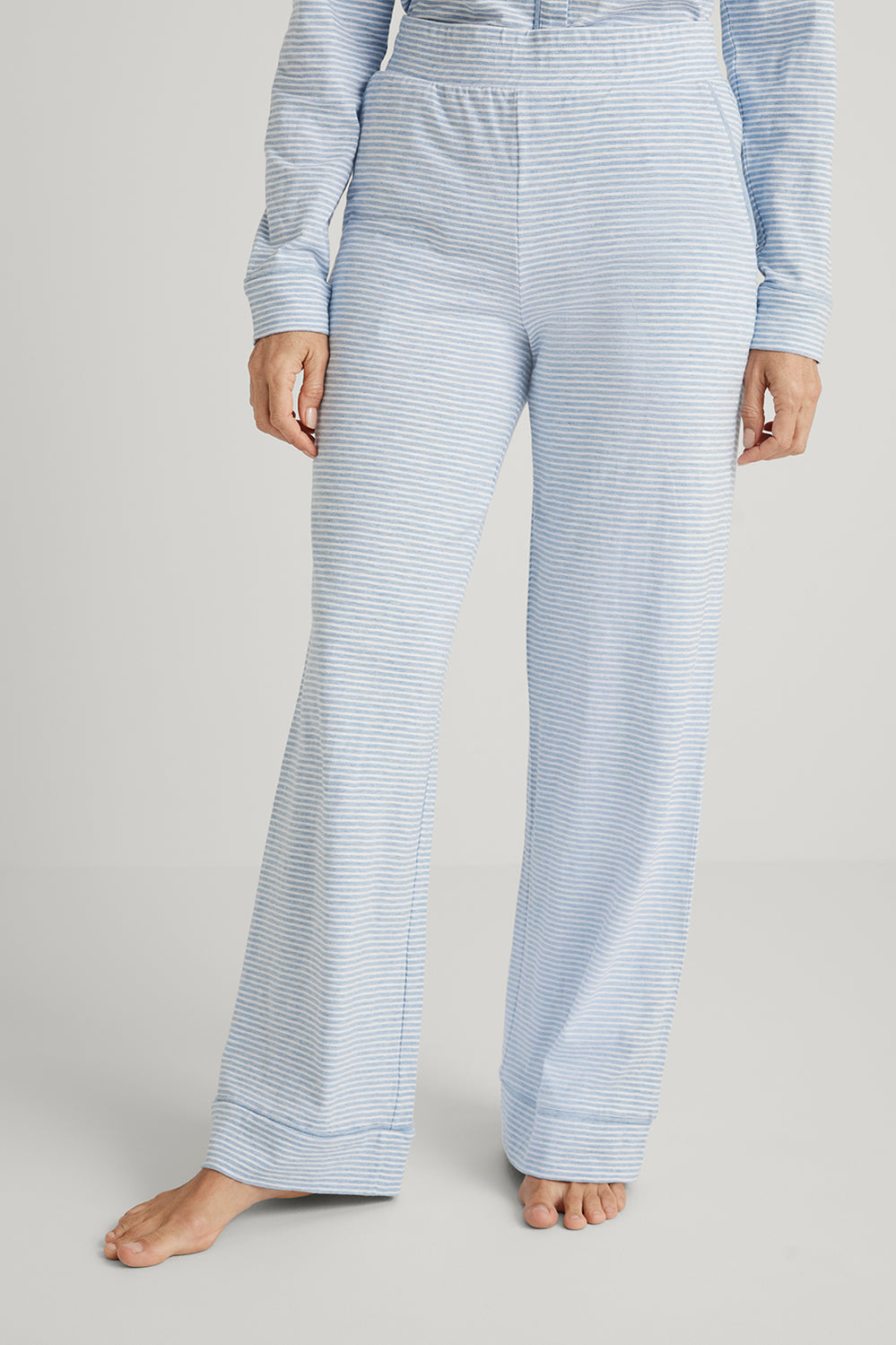 Cotton End On End Wide Leg Sleep Pant