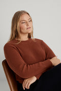 Wool Yak Raglan Stitch Detail Knit