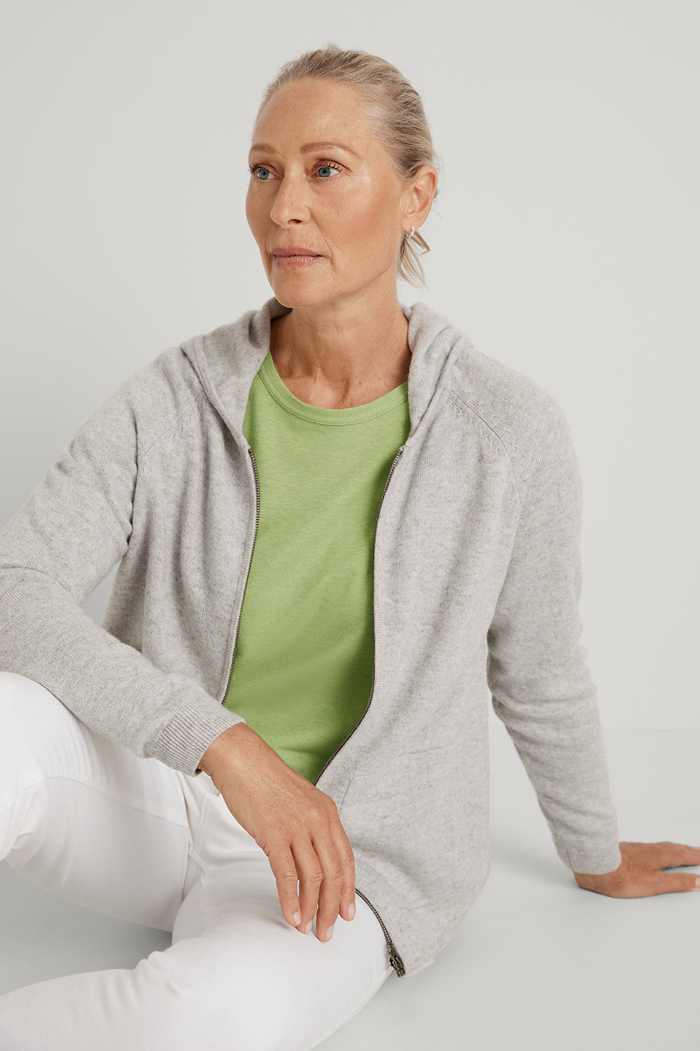 Wool  Zip Through Hoodie