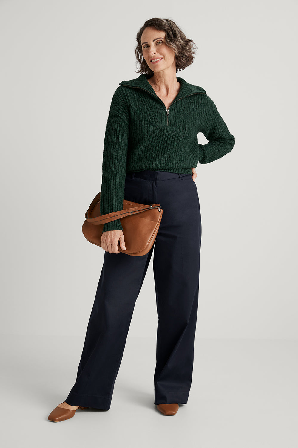 Alpaca Half Zip Sporty Pullover