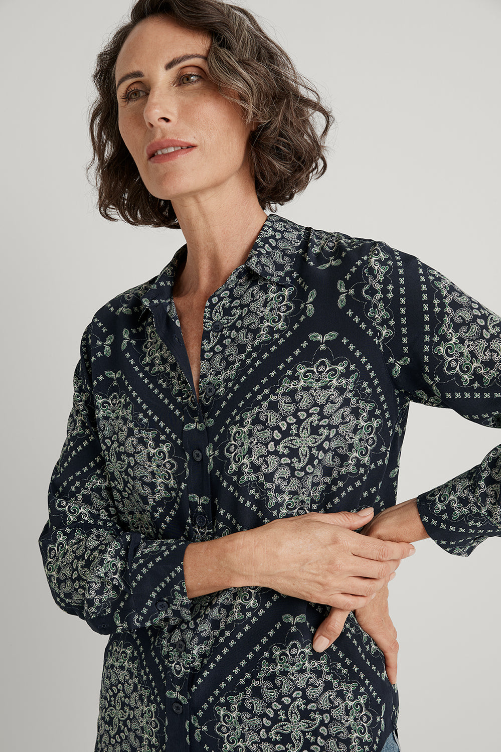 Silk Nouveau Tile Shirt