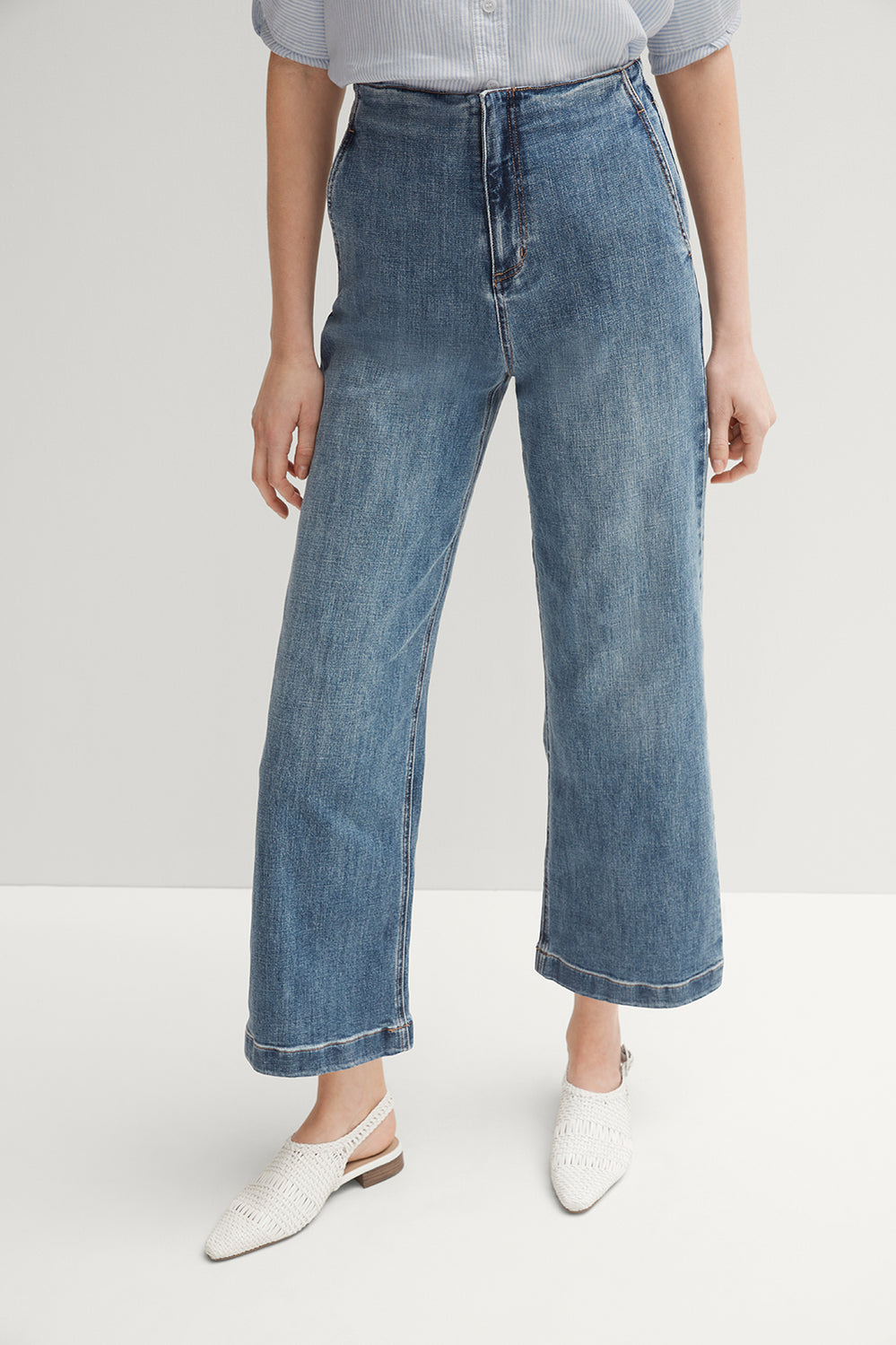 Denim Wide Leg Pant