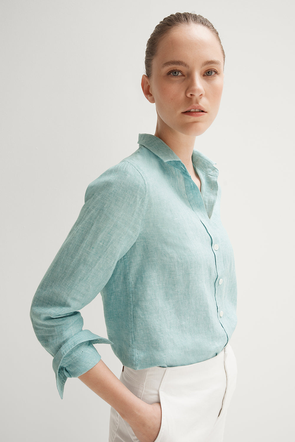 Linen Yarn Dyed Classic Shirt