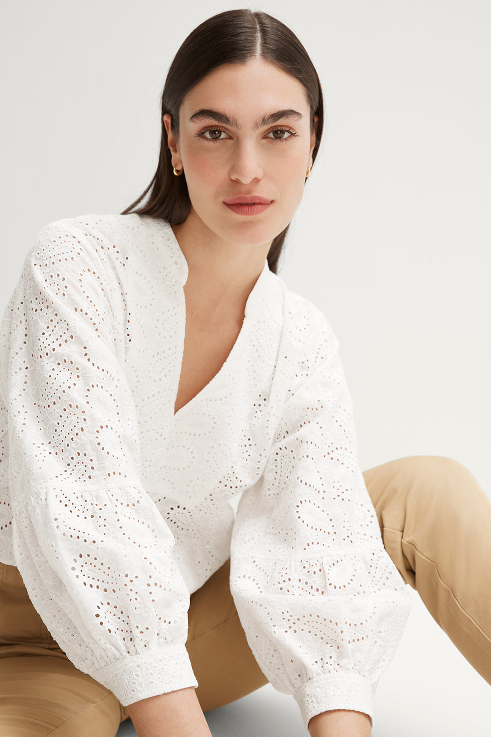 Cotton Paisley Broderie Anglaise Blouse