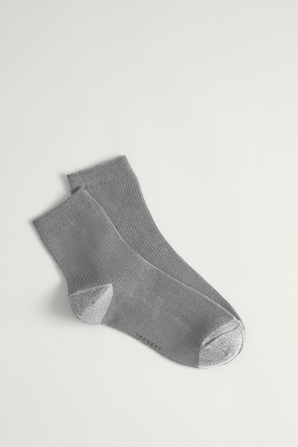 Metallic Rib 3/4 Crew Sock